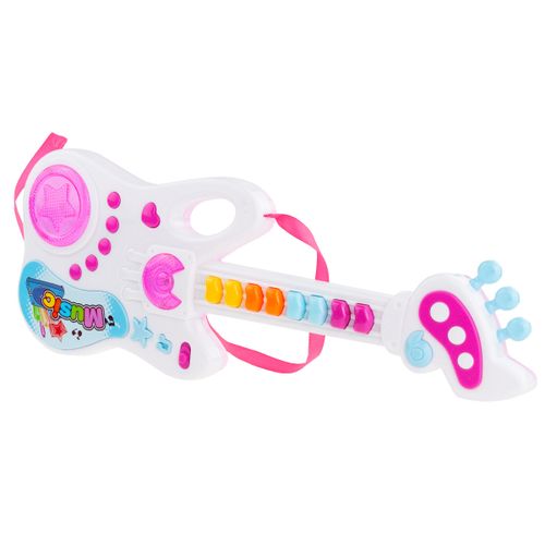 GITARA ROCKOWA INTERAKTYWNA DLA DZIECI ŚWIECI GRA INSTRUMENT MUZYCZNY LED na Arena.pl