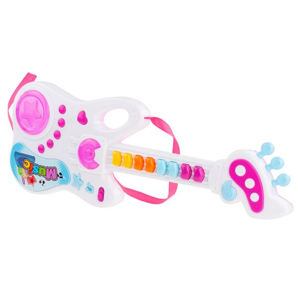 GITARA ROCKOWA INTERAKTYWNA DLA DZIECI ŚWIECI GRA INSTRUMENT MUZYCZNY LED zdjęcie 4