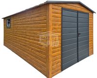 Garaż blaszany 3x4m Brama okno drewnopodobny  Dach