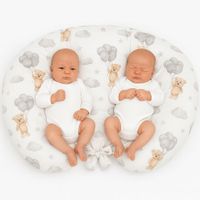 Poduszka rogal do karmienia bliźniąt + zdejmowana poszewka -