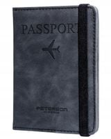Peterson etui pokrowiec case na paszport karty dokumenty dowód skóra