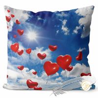 Poszewka 3D bawełna satyna 70x80cm BALONY W CHMURACH