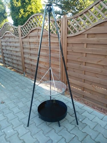 GRILL OGRODOWY WISZĄCY TRÓJNÓG PALENISKO WĘGLOWY 5 na Arena.pl