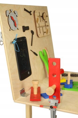 Drewn warsztat majsterkowicz tablet kłódka skrzynka 24 elementy + IMADŁO !! na Arena.pl