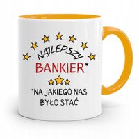 Dla Bankiera Kubek Żółty Na Prezent Na Urodziny Z Nadrukiem Ze Zdjęciem