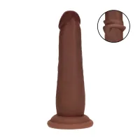 dual density silicone - model realistyczny, brązowy, 15,5 cm