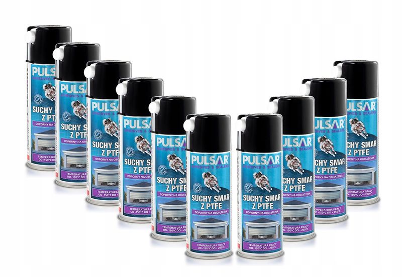 PULSAR SUCHY SMAR TEFLONOWY DO BRAM PTFE 400ml x10 zdjęcie 1