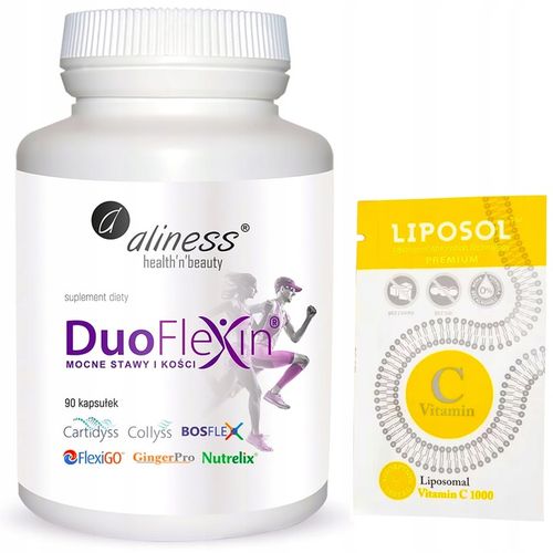 Aliness Duoflexin KOLAGEN TYP I II WIT. C MOCNE STAWY I KOŚCI VEGE 90k na Arena.pl