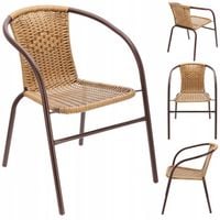 KRZESŁO OGRODOWE balkonowe na balkon taras TECHNORATTAN MOCNE WYGODNE