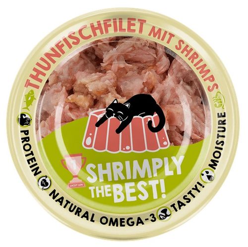 Karma dla kota bez cukru/zbóż Lucky Lou Tuńczyk i krewetki w galaretce 70g na Arena.pl