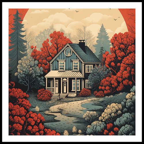 Plakat 60x60cm Idylla Rustykalna na Arena.pl