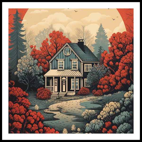 Plakat 60x60cm Idylla Rustykalna zdjęcie 3