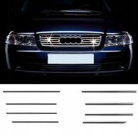 Audi A4 B5 - LISTWY chromowane na GRILL CHROM