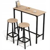 Zestaw barowy stół kuchenny + 2 krzesła hoker nowoczesny industrialny loft