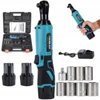 ELEKTRYCZNY KLUCZ AKUMULATOROWA UDAROWY GRZECHOTKĄ + 2 AKU