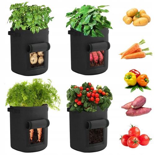 4x Torba Worek Filcowy Eko Do Sadzenia Uprawy Ziemniaków Doniczka 35x30cm na Arena.pl