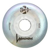 Kółka świecące do rolek Luminous Led 80mm/85A White Pearl 4 sztuki