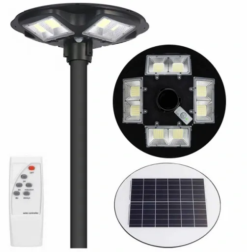Lampa solarna LED latarnia uliczna UFO czujnik + pilot SuperLED zdjęcie 2