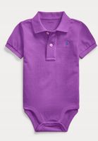 RALPH LAUREN Cotton Mesh Polo Bodysuit 6M
