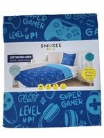 Komplet pościeli Smukee 160 x 200 cm niebieski gracza gamer