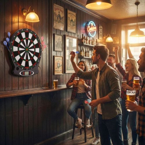 ELEKTRONICZNA TARCZA DO DARTA LCD 18 TRYBÓW 8 GRACZY na Arena.pl