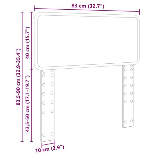 Zagłówek Błyszcząca biel 80 cm Materiał drewnopochodny na Arena.pl