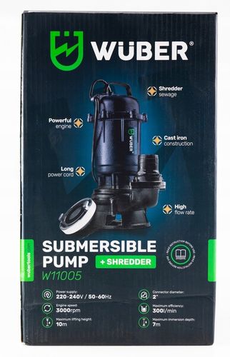 POMPA Z ROZDRABNIACZEM DO WODY BRUDNEJ CZYSTEJ SZAMBA 2500W MOCNA FAST FIX na Arena.pl