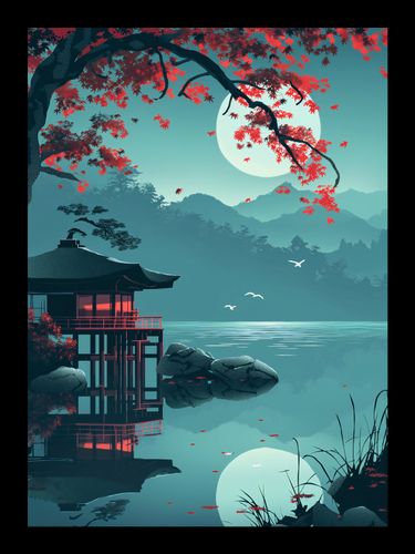 Plakat 13x18cm Japoński Pawilon na Arena.pl