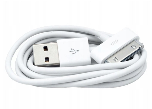 QIKtech Kabel 30 pin USB do iPhone 4 4S 3GS 3G 3 iPod iPad 2 3 1m (biały) na Arena.pl