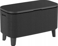 Barek ogrodowy 2w1 Bevy Cool Bar Rattan grafitowy
