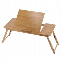 BAMBUSOWY STOLIK POD LAPTOPA SKŁADANY REGULOWANY DREWNIANY InnovaGoods