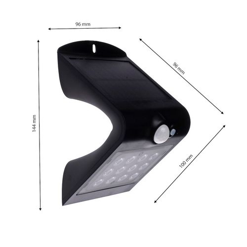 Kinkiet Solarny Butterfly 1,5W Czarny na Arena.pl