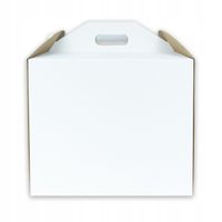 Karton na tort 30x30x25 cm 10 szt. białe opakowanie grube