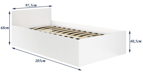 ŁÓŻKO PODNOSZONE CLP 90x200 + STELAŻ BIAŁE na Arena.pl
