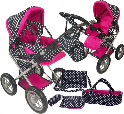 WÓZEK DLA LALEK SPACERÓWKA GONDOLA 3w1 + NOSIDEŁKO na Arena.pl
