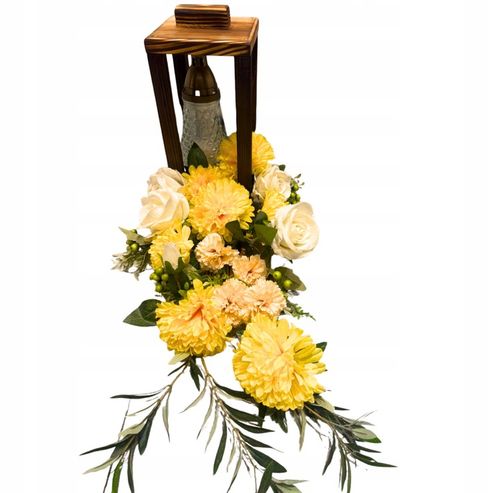 Lampion Na Cmentarz Baza Na Stroik Duży 39 cm XXL + Serduszko z Grawerem na Arena.pl