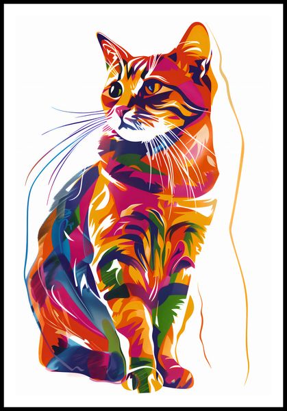 Plakat 68x101cm Nasycony Kot zdjęcie 3