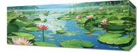 Obraz 50x20cm Sielankowy Staw Lilii