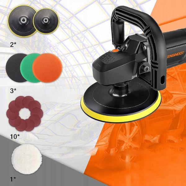 Profesjonalna POLERKA SAMOCHODOWA Z REGULACJĄ OBROTÓW z LCD + 20 AKCESORIÓW zdjęcie 5