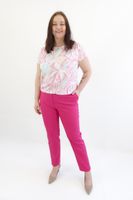 Fuksjowe Eleganckie Długie Spodnie Damskie 42