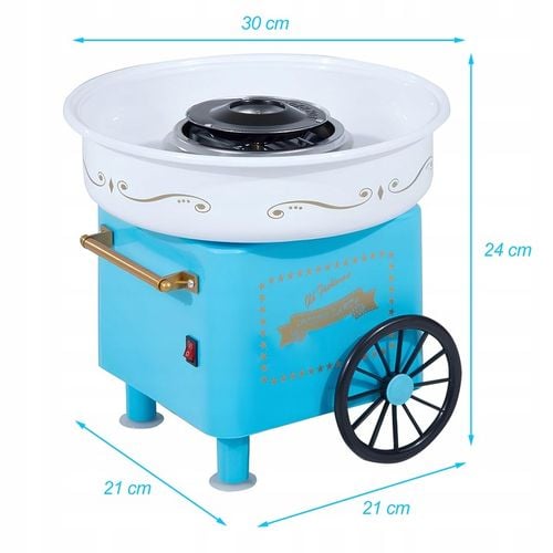 MASZYNA DO WATY CUKROWEJ DOMOWA WATA CUKROWA MASZYNKA WÓZEK + PATYCZKI na Arena.pl