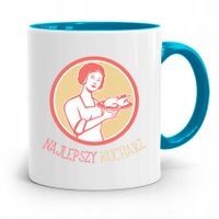 Kubek Błękitny Dla Kucharza Najlepszy Kucharz Z Nadrukiem Ze Zdjęciem