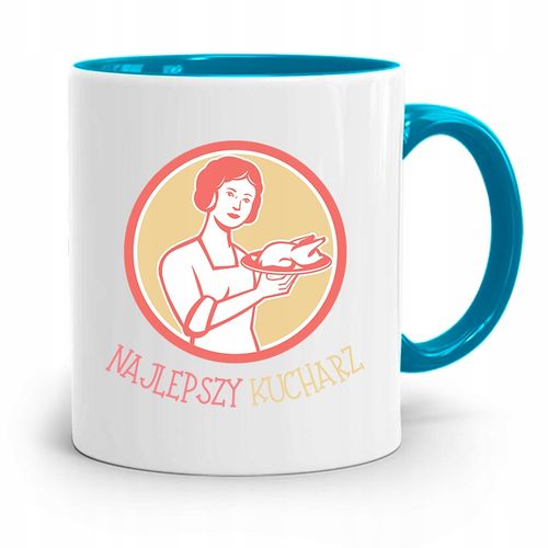 Kubek Błękitny Dla Kucharza Najlepszy Kucharz Z Nadrukiem Ze Zdjęciem na Arena.pl