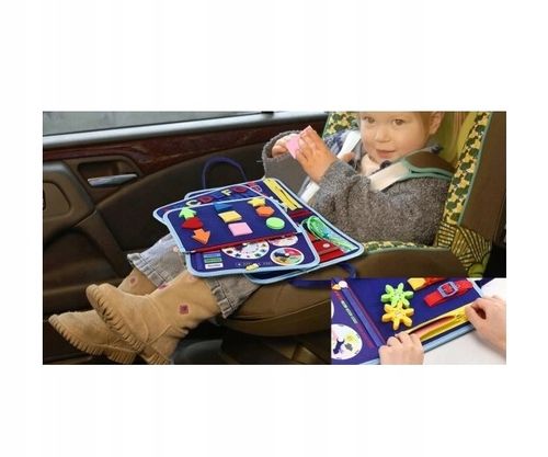 Tablica Manipulacyjna Sensoryczna dla Dzieci Miękka Edukacyjna Montessori na Arena.pl