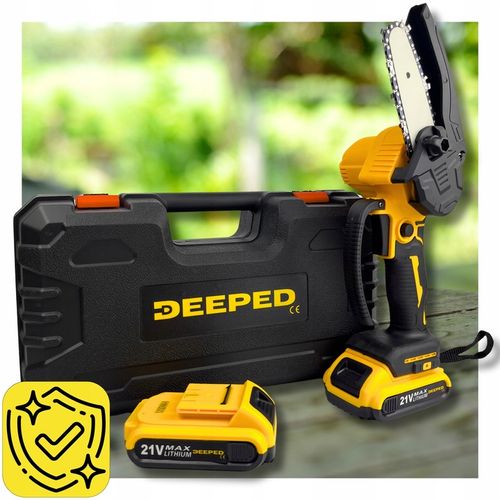 Piła Łańcuchowa Akumulatorowa Mini Pilarka 4''/6'' cali 2xAKU 2xPROWADNICE na Arena.pl