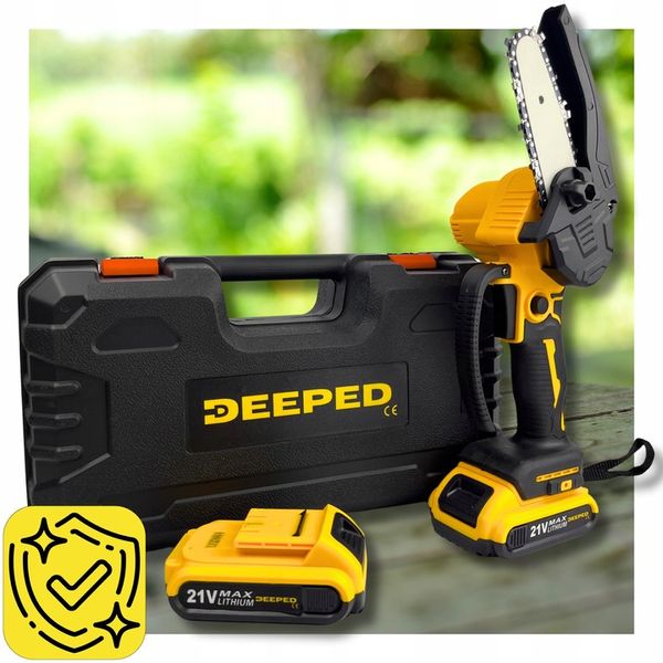 Piła Łańcuchowa Akumulatorowa Mini Pilarka 4''/6'' cali 2xAKU 2xPROWADNICE zdjęcie 8