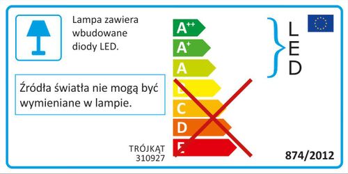LAMPA wisząca TRÓJKĄT LED 20W 3000K 310927 Polux geometryczna OPRAWA biała na Arena.pl