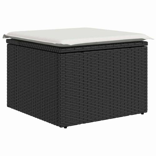 Zestaw Sof z poduszką 4 pcs Czarny polirattan na Arena.pl