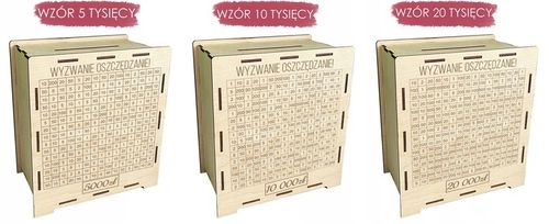 Skarbonka wykreślana wyzwanie tracker oszczędzanie prezent grawer na Arena.pl