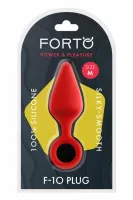 forto f-10 silikonowy korek z uchwytem, średni, czerwony